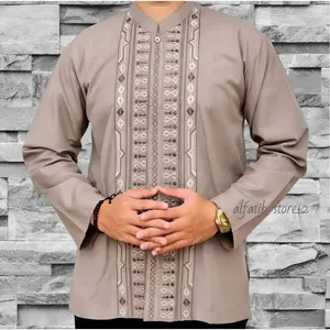 Baju Kemeja Koko Pria Lengan Panjang Bahan Adem Size M L XL XXL