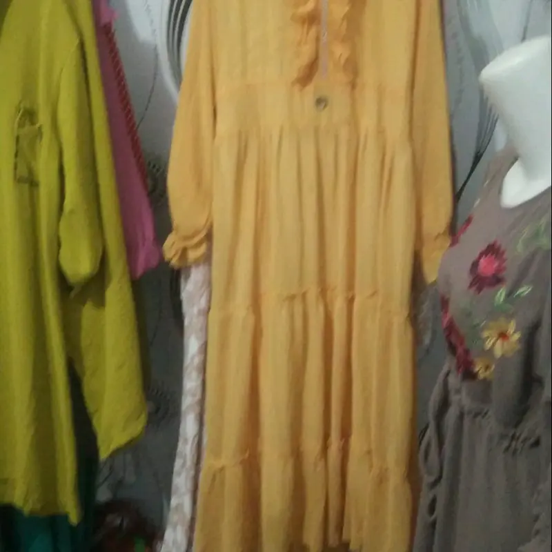 fesya  gamis 60k dapat 3 Katun Bunga 6