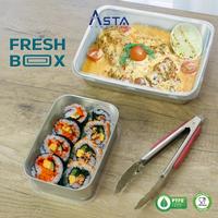 Gambar Asta Wadah Stainless Food Container Plus Capit Makanan 3 in 1 dari Asta Homeware Kab. Sidoarjo 4 Tokopedia