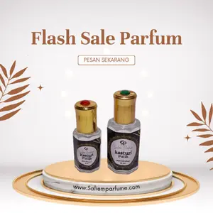 Biang Parfum Sholat Non Alkohol Tanpa Campuran Aroma Kasturi Putih Bibit Minyak Wangi Pria Tanpa Alkohol Ukuran 6 dan 12 Ml Perfume