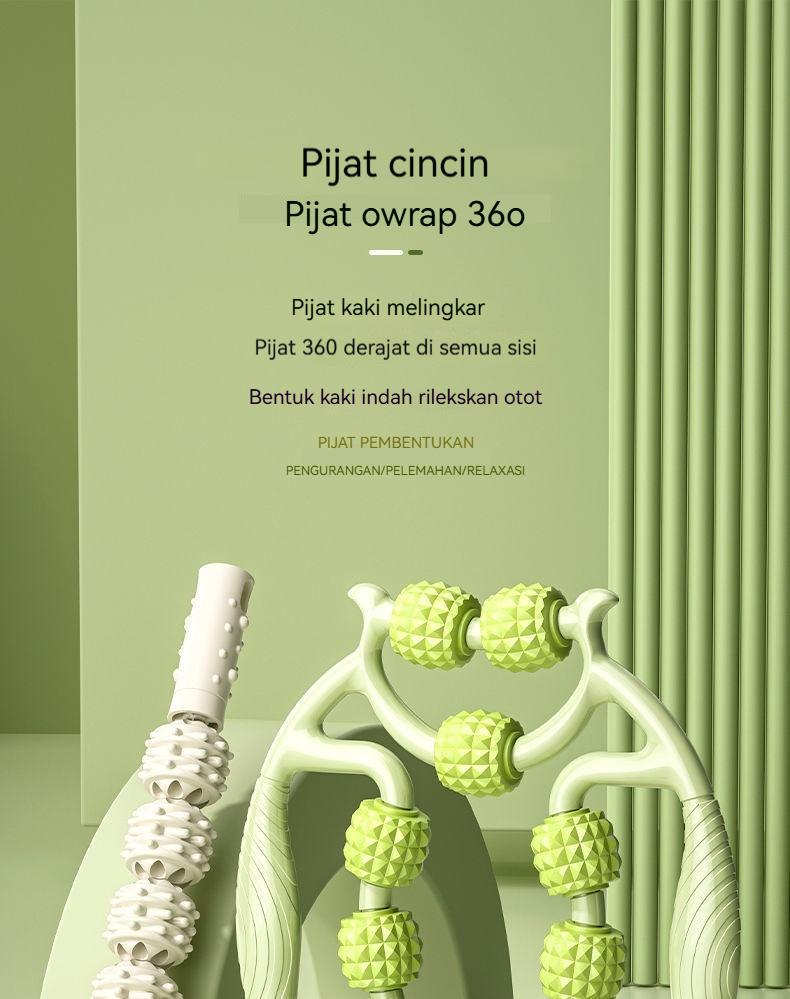 Roller Pijat Betis 9 Roda | Pendorong Paha & Pelepas Ketegangan Otot | Pendorong Bentuk Kaki yang Meningkatkan Sirkulasi