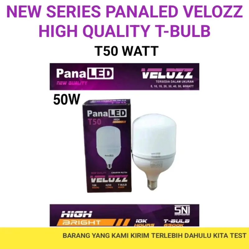 PANALED VELOZZ LAMPU LED GARANSI 1 TAHUN CAHAYA PUTIH SNI T40watt/T50watt/T60watt bola  lampu bola  lampu lampu  led 3