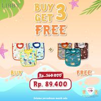 Gambar LIBBY BUY 3 GET 3 Paket Slaber/Bib/Celemek/Tatakan Iler Motif Unisex (6 pcs) - PAKET 1 dari Libby Baby Indonesia Kota Administrasi Jakarta Barat 1 Tokopedia