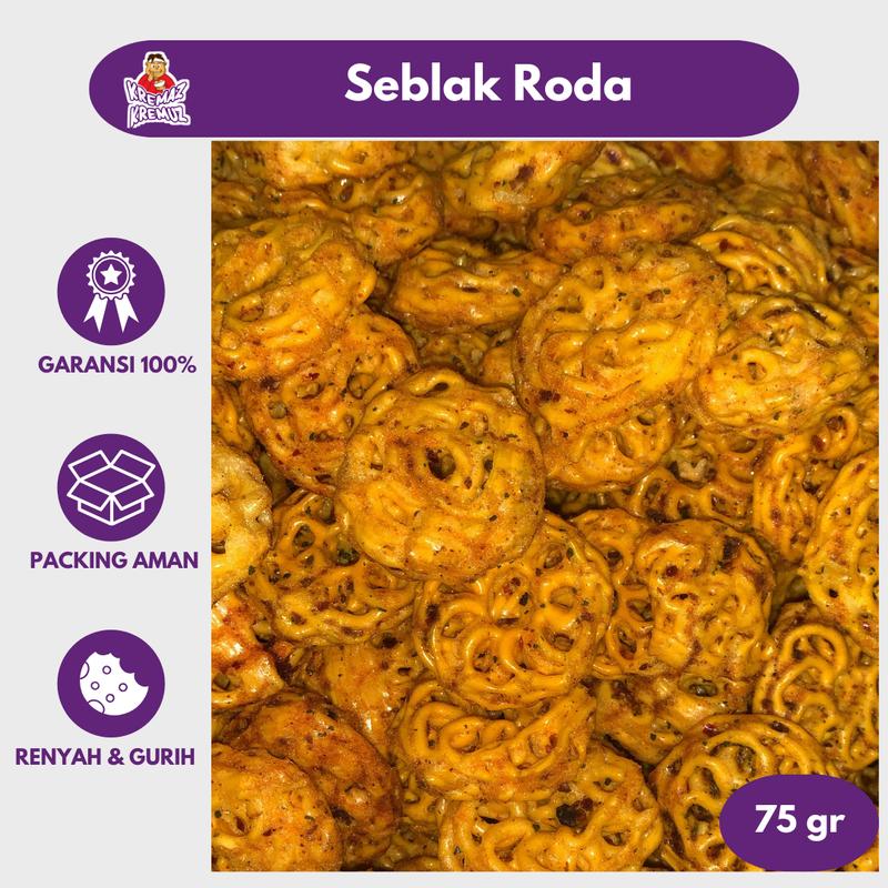SEBLAK RODA 75gr / SEBLAK KERUPUK MAWAR RAFAEL PEDAS DAUN JERUK 75GR 0