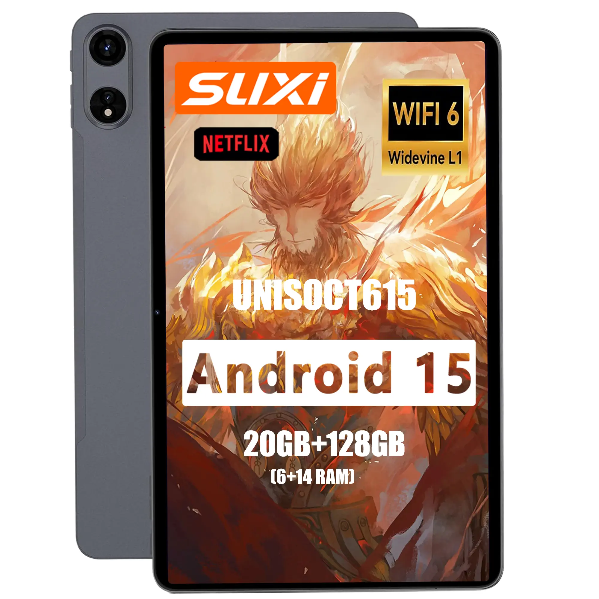 2025 SUXI MEGA-98K WIFI Tablet, 8000mAh ,11.97 inch 2K Display ,6/20+128GB ,Bluetooth 5.0, Online Class Student Learning COD