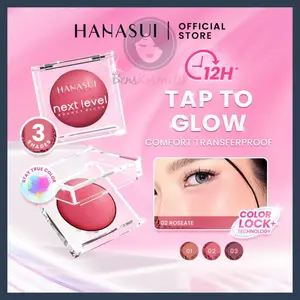 Hanasui Next Level Bouncy Blush - 12 Jam Tahan Lama, Transferproof, Velvet Matte, UV Filter