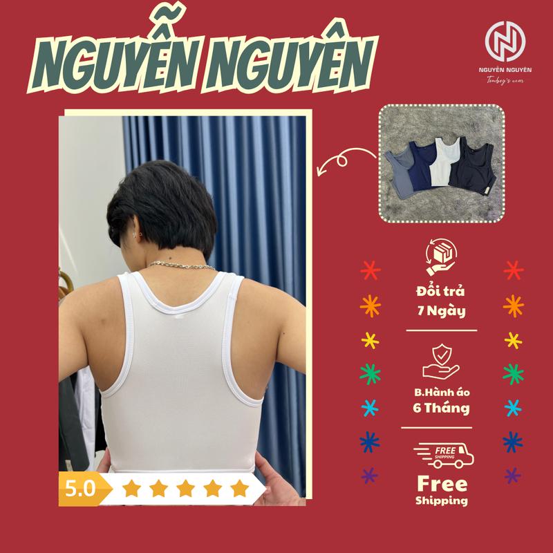 Áo Nịt Lưới 4D - Áo Nịt Ngực Tomboy Lưới Mỏng 4D Gen Thun Có Viền Nhỏ Móc Cài Hông Thoáng Khí Thể Thao Ba Lỗ Thun Trơn Bigsize Nguyễn Nguyên