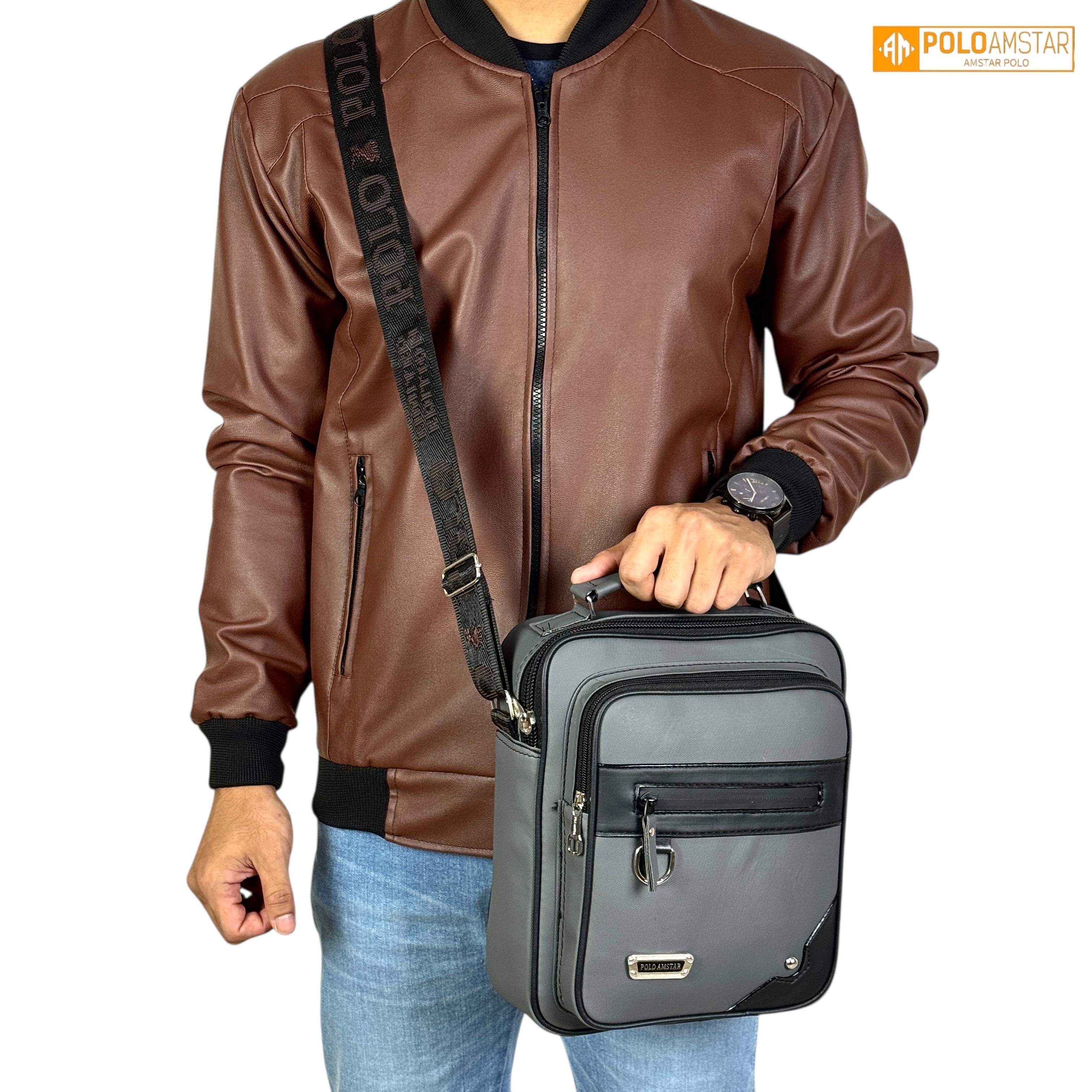 POLO AMSTAR Slingbag Tas Pria Selempang Bahu Casual 3 Ukuran