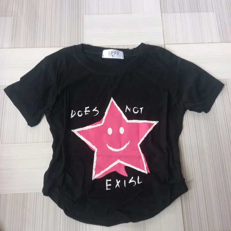 Áo thun baby dáng lửng, croptop cổ lé phối mí tay 4