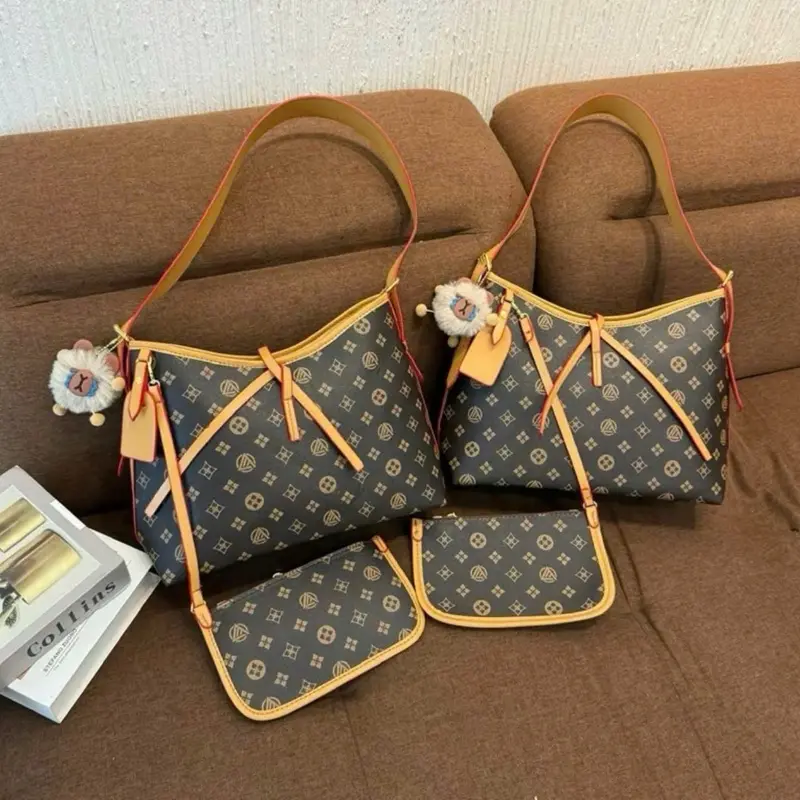 Set túi công sở sang chảnh tặng kèm ví nhỏ + móc gấu xinh size 25, 30 phong cách hàn quốc, đi làm, đi cafe, du lịch Bag Nữ 2