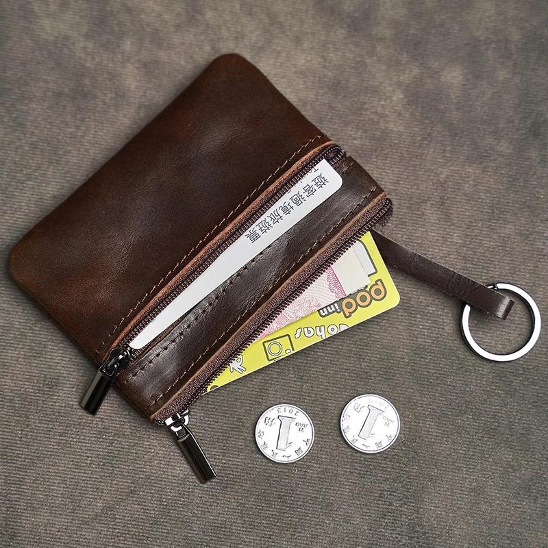 Product Introduction of Dompet Koin Mini Kulit Asli Tas Kartu Kulit Sapi Lapisan Ritsleting 37