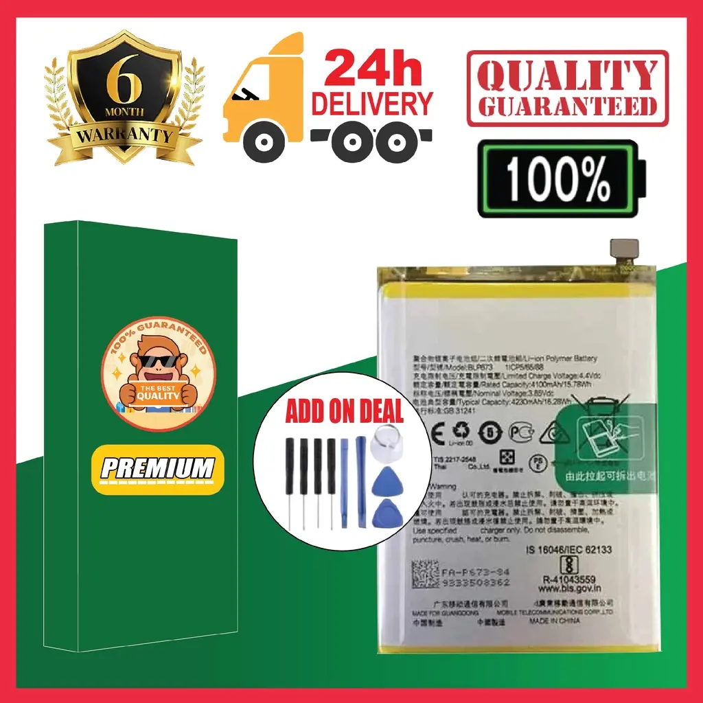 Compatible OP A1K A12 A12E A15 A15S A16 A16K A17 A17K A18 A3S A31 A33 2020 A35 F1 A37 Neo 9 A38 A5S A58 A7 Battery Bateri High Quality Replacement