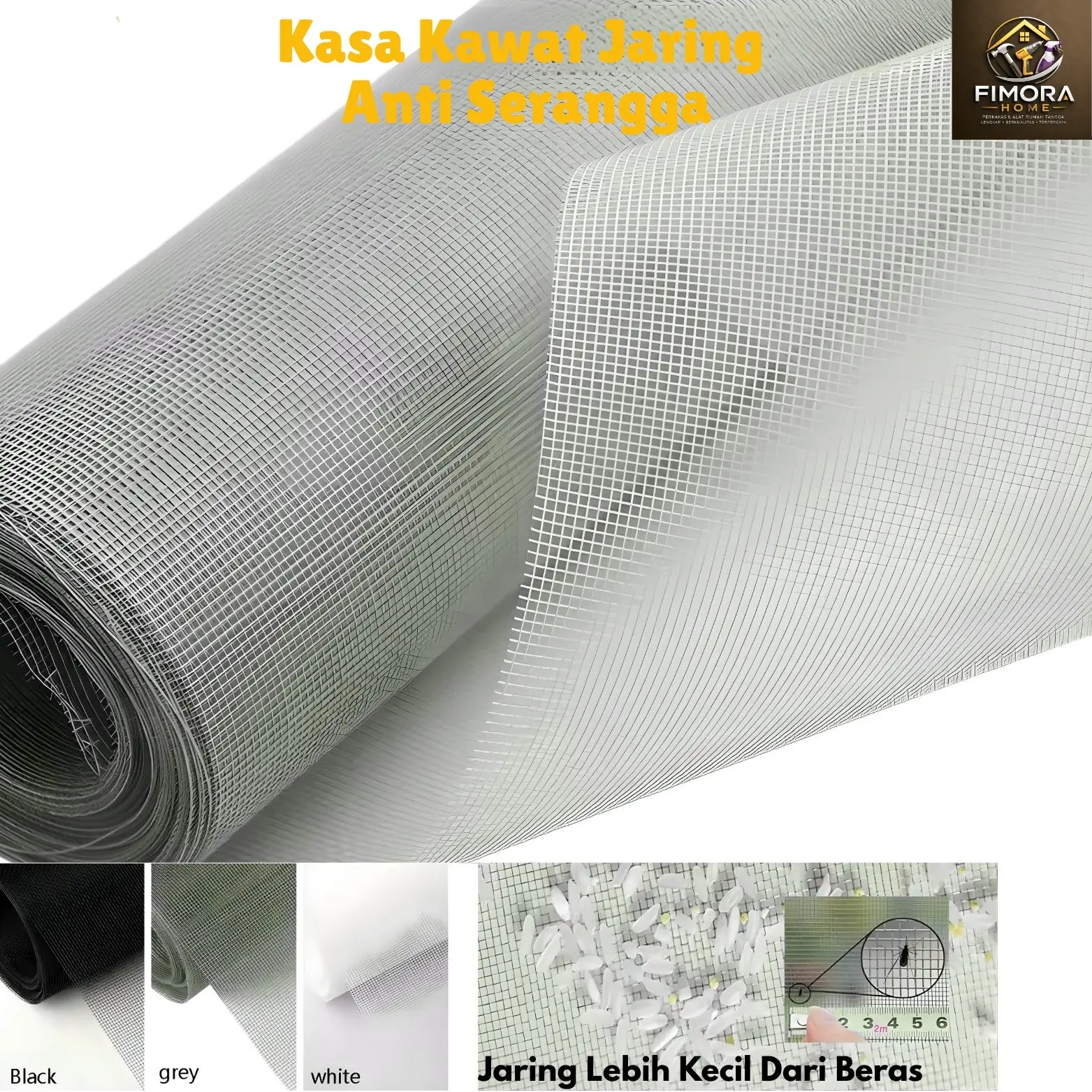 Kasa Kawat Nyamuk PP Nano Penutup Ventilasi Jendela Jaring Kelambu 100x100 100x150 100x200 Cm