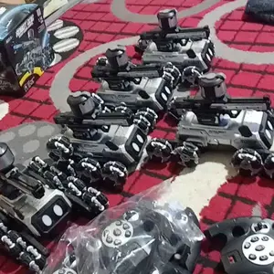 RC Stunt Dog Remote Kontrol 2.4ghz Baterai Cas Water Bombs Shooting 8 Roda Bisa Gerak Lampu