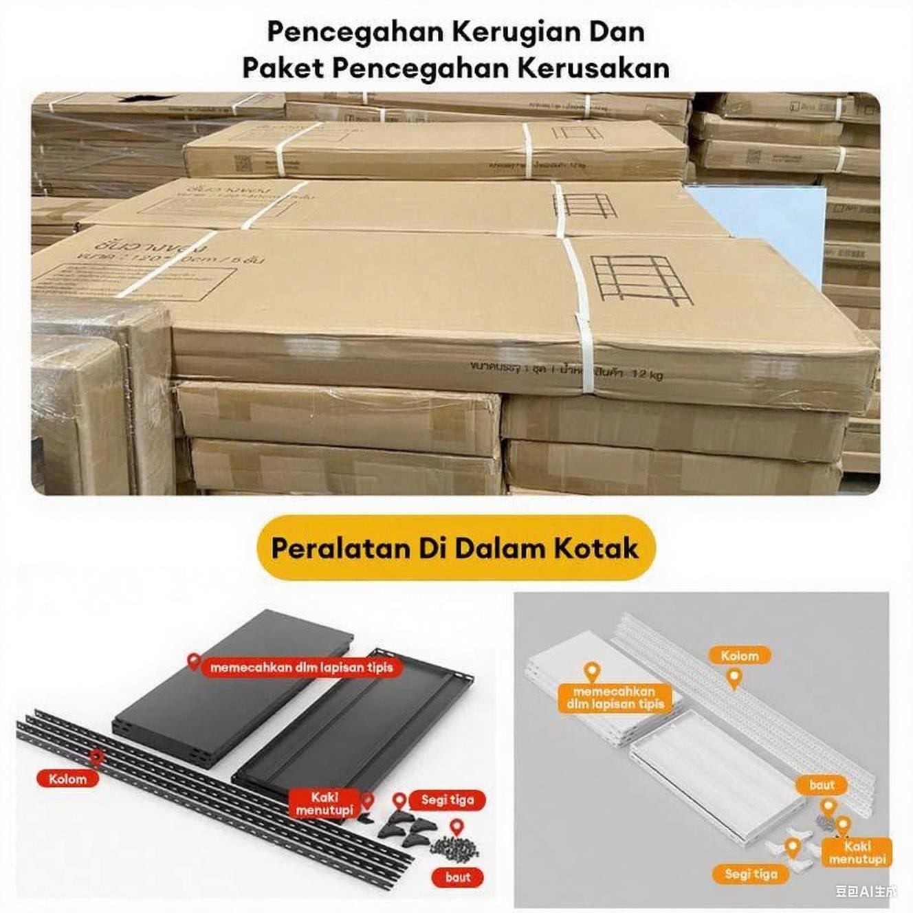 Rak Sudut Baja Full 5/6 Lapisan Tersedia Rak Penyimpanan Serbaguna Cocok untuk Berbagai Skenario Sepanggah Gudang Supermarket Dapur dll Beban Tahan dan Tahan Lama 1,2 mm Ketebalan Plat Besi 3/4/5/6 Tingkatan Ketinggian Rak Sudut Baja Full 5/6 Lapisan Tersedia Rak Penyimpanan Serbaguna Cocok untuk Berbagai Skenario Sepanggah Gudang Supermarket Dapur dll Beban Tahan dan Tahan Lama 1,2 mm Ketebalan Plat Besi 3/4/5/6 Tingkatan Ketinggian