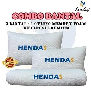 [MURAH] Combo Bantal 2 Bantal + 1 Guling Memory Foam Lembut Nyaman Empuk Termurah - Bed