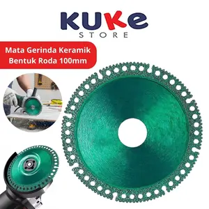 Mata Gerinda Keramik Bentuk Roda 100mm / Glass Cutting Disc / Cakram Pisau Pemotong Ubin Kaca Marmer PVC Logam Serbaguna / Alat Gergaji Ultra-tipis Bahan Berkualitas Super Tajam Tahan Karat Multifungsi