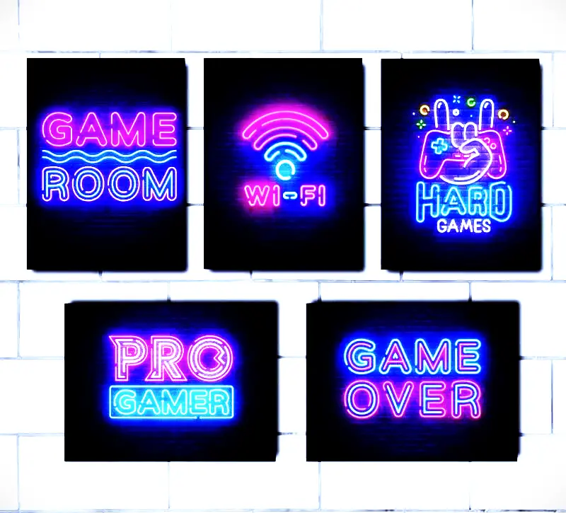 Poster Kayu Gamers Hiasan Dekorasi Dinding Walldecor - Model Baru Kertas mendunia modern laminasi glossy kamar tidur Selebritas home decor accessories hiasan dinding ruang tamu poster neon estetik walls film