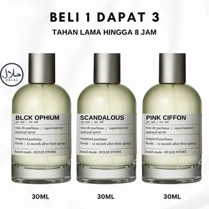 Promo Beli 1 Gratis 3 Parfum Scandalous Scandalove Black Opium Parfum Wanita Pria Tahan Lama 30ML