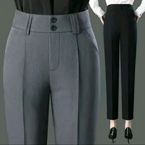 Celana Kantor Wanita Terlaris bahan semi woll Premium standar jumbo  Panjang kantong depan