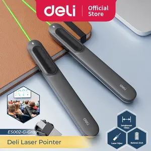Deli Laser Pointer Type C Laser Hijau Presenter Wireless Presentasi PPT Jarak 100 M ES002-G