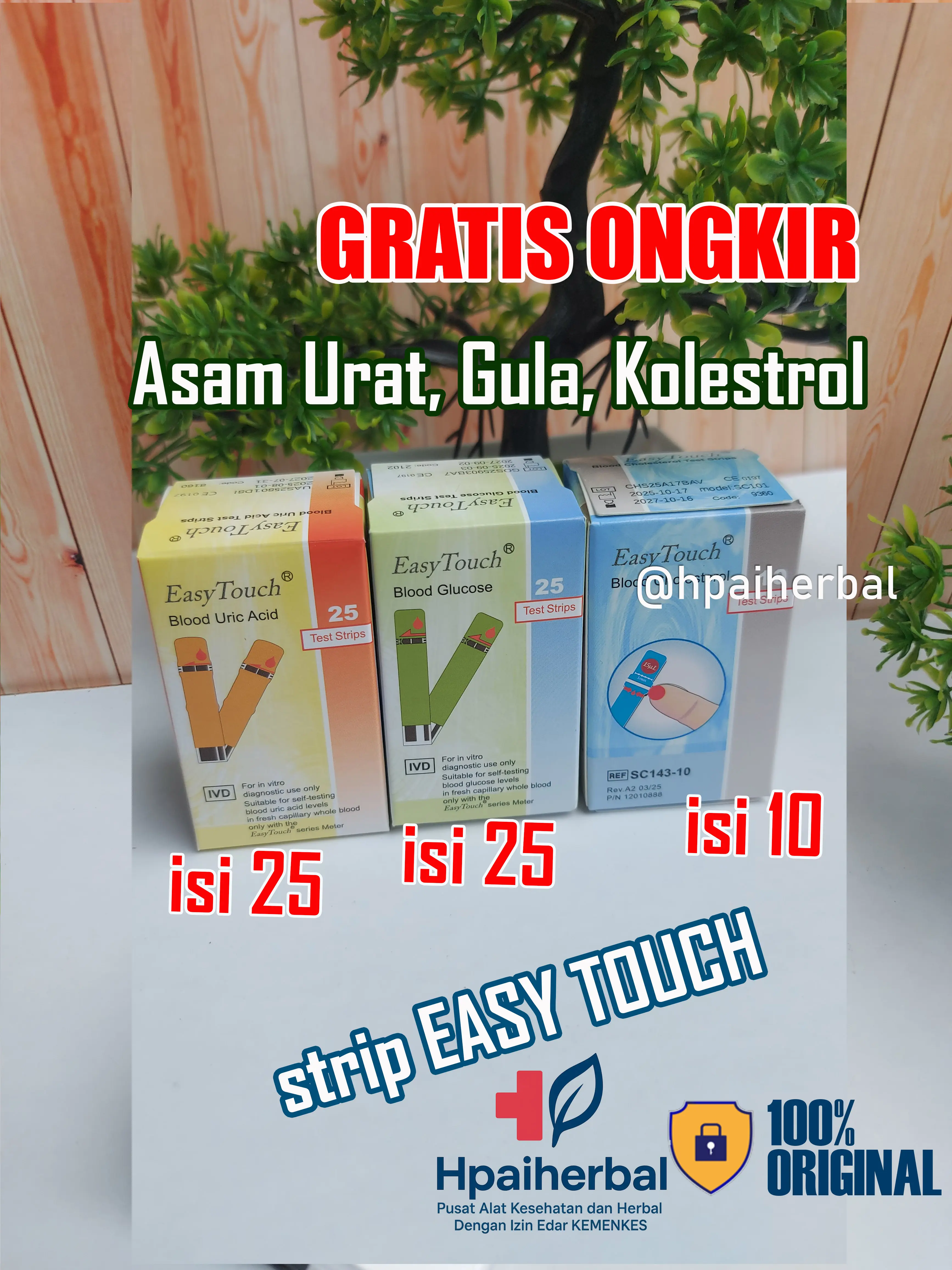 Strip Easy Touch Kolesterol Asam Urat & Gula Darah Original – Test Strip Cek Refil Praktis & Akurat Best Seller