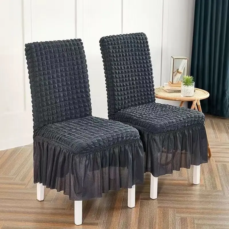 Skirt Dining chair cover Elastic Chair Cover  Dining Chair Cover Seat Cover  For Home Hotel Restaurant Chair Cover Cushion cover