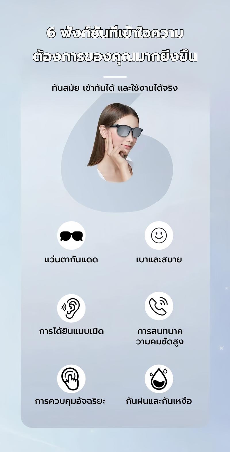 Product Introduction of G88 Smart Glasses, Sunglasses, Bluetooth Calling, HIFI Stereo Sound Sunglasses, Bluetooth 5.4, IPX4 Waterproof, AI Smart Glasses, Compatible with iPhone and Android 1