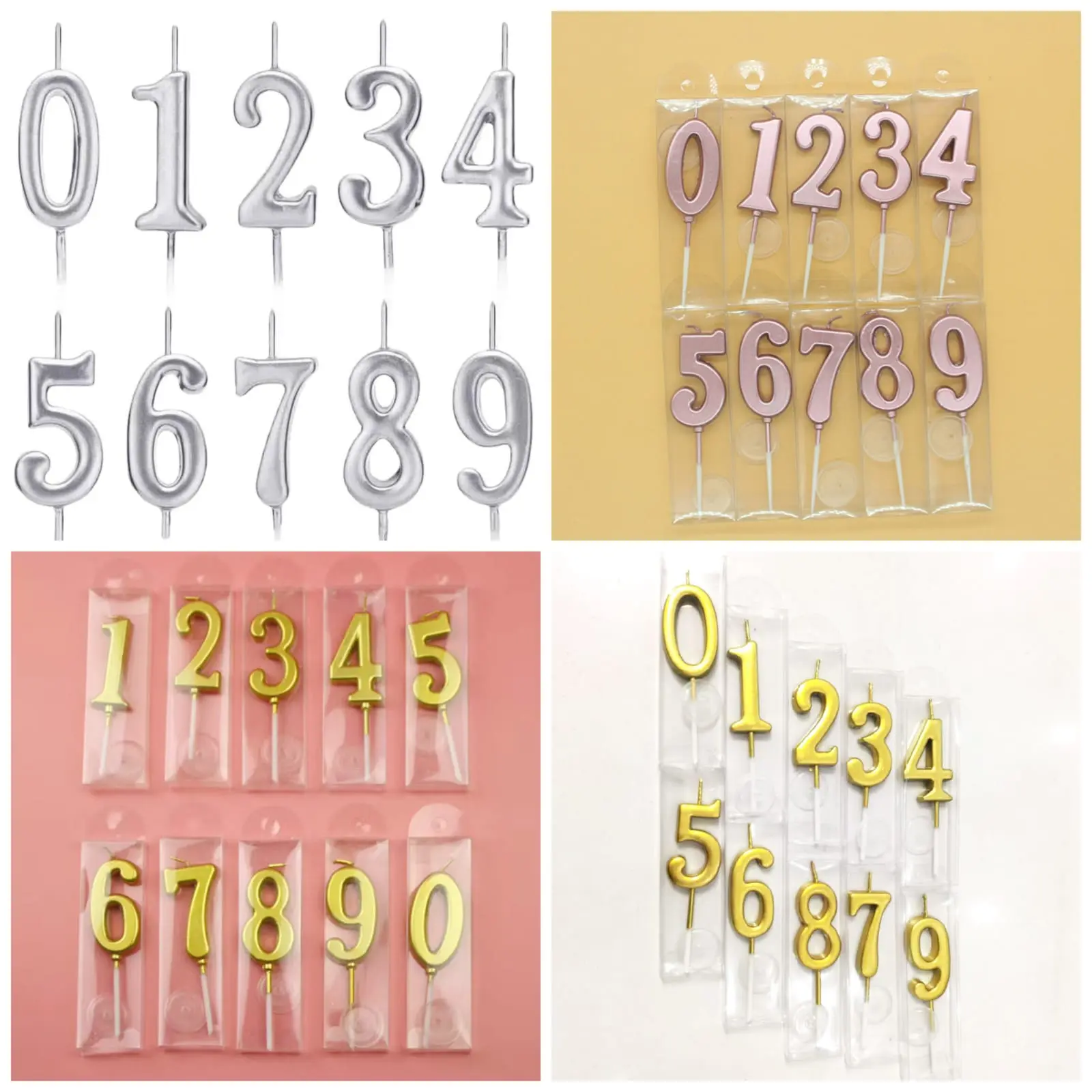 Lilin ANGKA ulang tahun/Lilin ANGKA GOLD-SILVER-ROSEGOLD