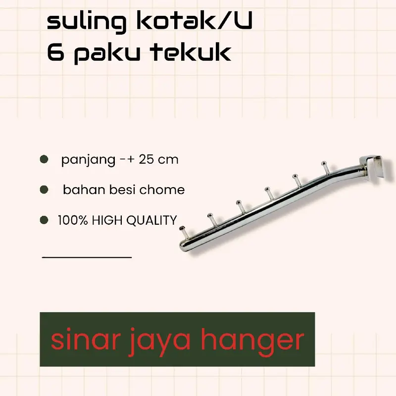 suling kotak display pakaian dll dari 12 paku 9 paku dan 6 paku Gantungan 2