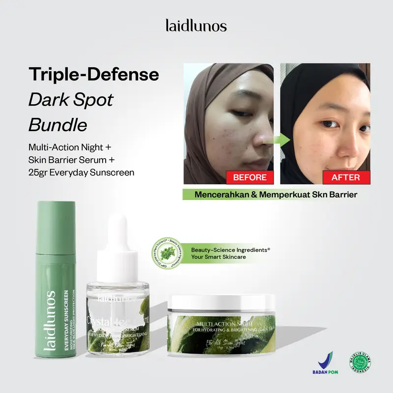 LAIDLUNOS Triple-Defense Dark Spot Bundle - Paket Memudarkan Flek Melasma dan Bekas Jerawat Skincare SymWhite 377 (Darkspot, flek hitam, bekas jerawat) 0