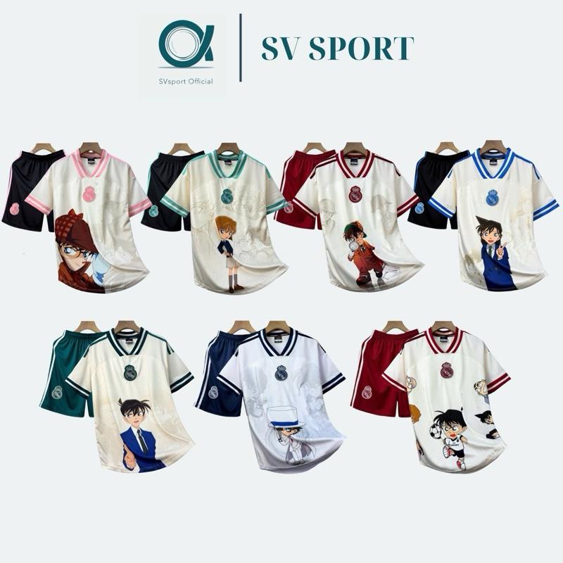 Bộ quần áo bóng đá, đồ đá banh CONAN Logo thêu - Vải thun lạnh cao cấp TOP SPORT