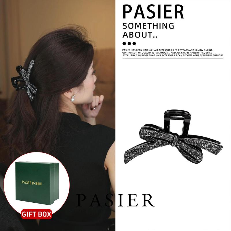  Kẹp Tóc Pha Lê Sành Điệu Kiểu Pháp PASIER Có 2 Kích Cỡ 9CM Và 12CM 4 Màu Luxe Khảm Kim Cương Giả Đầy Đủ Phụ Kiện Tóc Phong Cách Châu Âu Dành Cho Phụ Nữ Và Trẻ Em Gái Tuyệt Vời Làm Quà Tặng 
