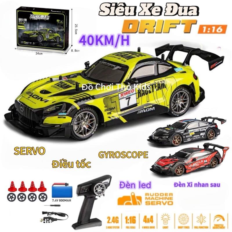   Vip Bản To Pro  Siêu Xe đua Drift Racing điều khiển tốc độ cao 40km h  servo đánh lái  esp gyro  điều tốc  đèn led tích hợp xinhan sau  dùng pin sạc tặng kèm 4 bánh chạy tốc độ rc drift  cars 