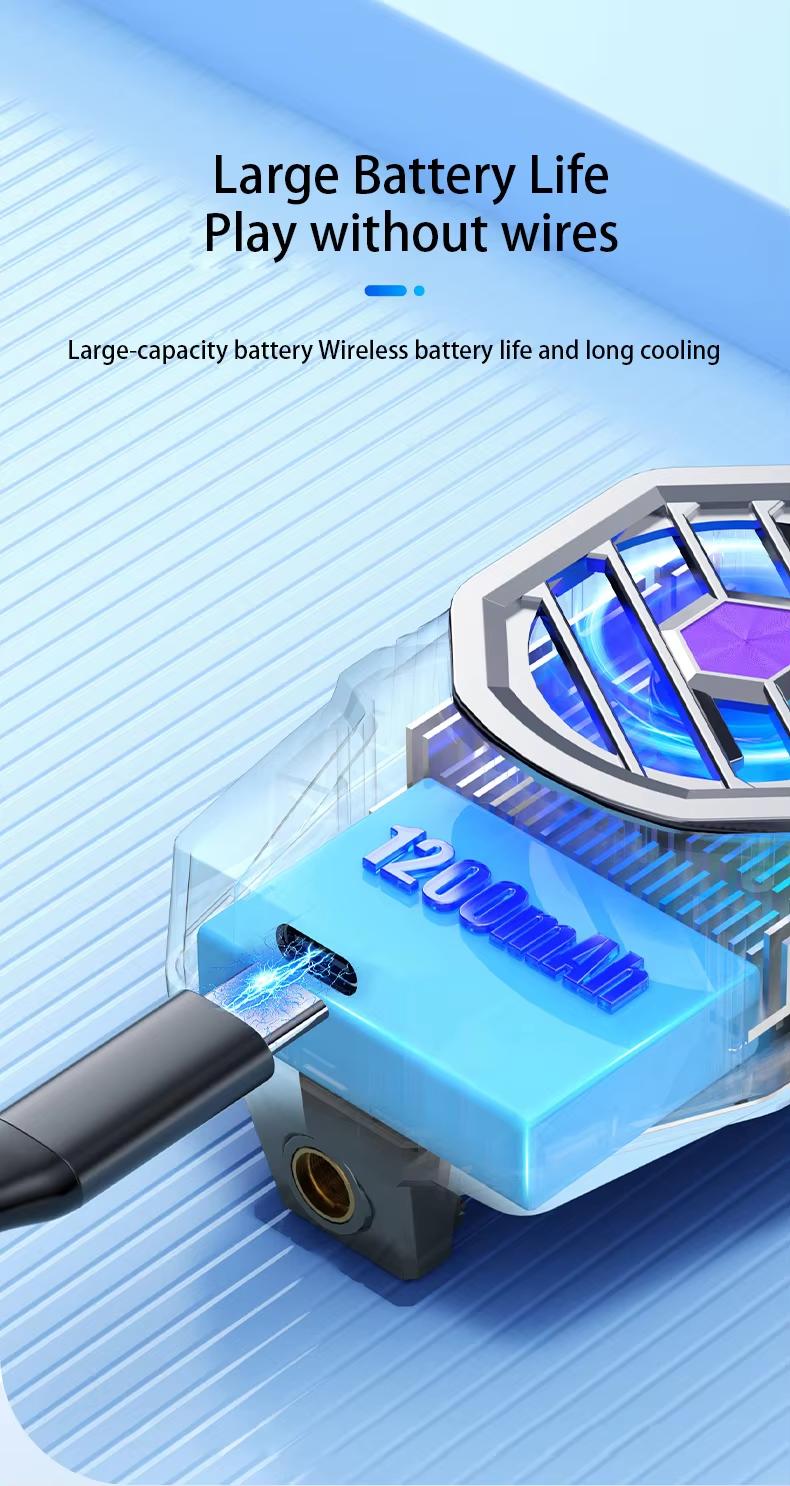 Product Introduction of X91 LED Wireless Mobile Phone Semiconductor Refrigeration Radiator Gaming/Live Streaming Heat Sink 5