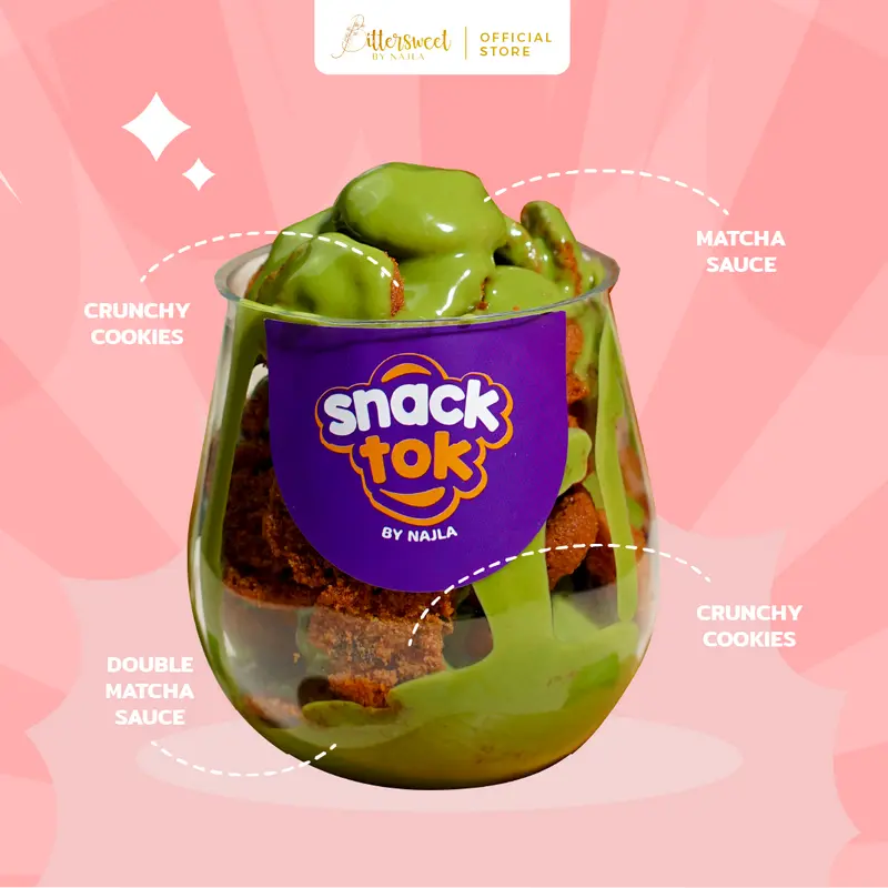 [ FLASH SALE ] ( BAYAR 2 DAPAT 5 ) 2 Snacktok ( nutella + matcha ) + Browbox Cheese + Choco Bonbon + Kriptok Pedas Asin Daun Jeruk [ Best Price ] 1