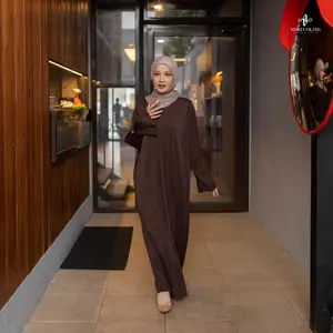 Aisha Hijab - Zhafira Abaya Knit Premium Abaya Busui Friendly Simple Anggun Muslim Wanita Gamis Basic Turki Arab Umroh Size S M L Aisha Hijab - Zhafira Abaya Knit Premium Abaya Busui Friendly Simple Anggun Muslim Wanita Gamis Basic Turki Arab Umroh Size S M L