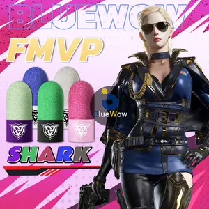 BlueWow Shark Ice Silk Gaming Finger Sleeves Ultra Thin – Anti Keringat, Sensitivitas Tinggi, Nyaman & Seamless untuk Mobile Gaming