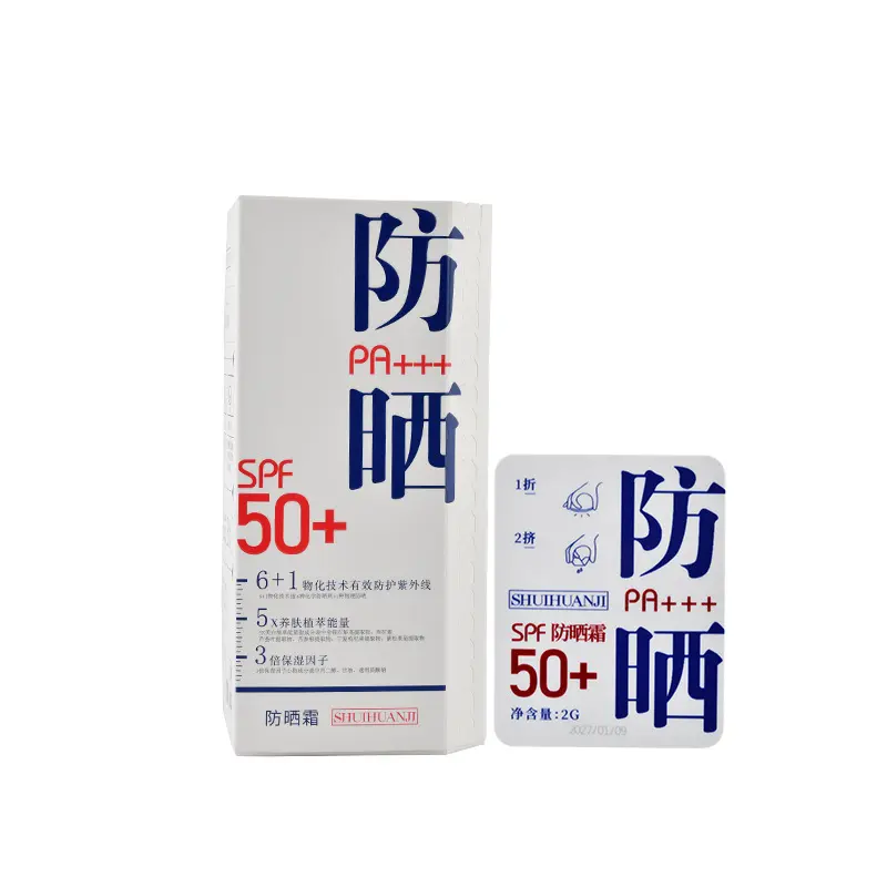 New card style sunscreen SPF50+PA+++High magnification sunscreen black, waterproof, sweat resistant, UV resistant portable sunscreen Random shipment of new and old packaging