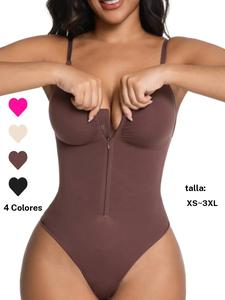 Body de tanga sin costuras de una pieza con escote corazón, ropa interior moldeadora cómoda y transpirable para mujer, ideal para uso diario y modelado abdominal