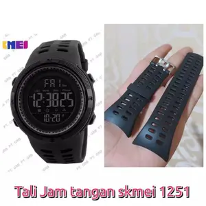 tali jam tangan karet untuk skmei 1250 1251 1254, strap pengganti