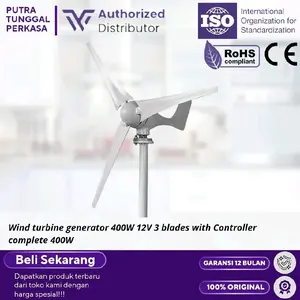 Wind turbine generator 400W 12V 3 blades with Controller complete 400W