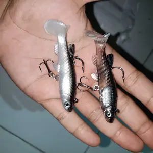 TRU Umpan Ikan Minnow Tenggelam 8.5cm/13g Umpan Pancing Lembut Umpan Pancing Buzz Bait Umpan Plastik Lembut