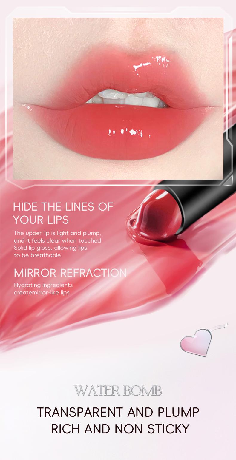 Product Introduction of Son Môi Nụ Hôn Tuyết, Ánh Sáng Nước Thạch, Son Bóng Trơn Dạng Nhấn Dưỡng Ẩm, Son Kem Nữ Trang Điểm Mỹ Phẩm Cosmetic Women 2