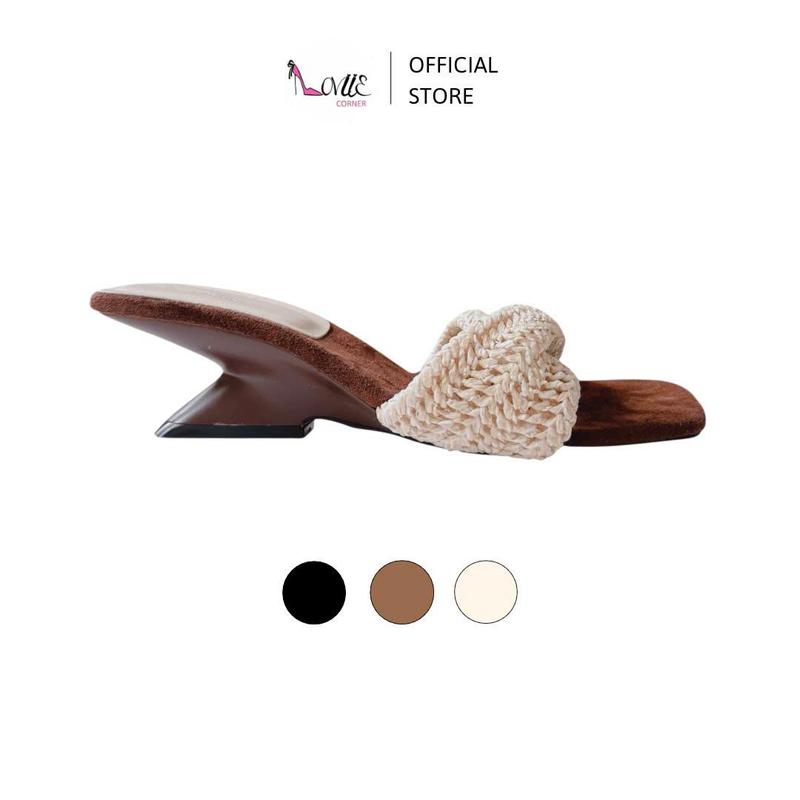  LOVIIECORNER - GUỐC NỮ THỜI TRANG QUAI NGANG XOẮN XINH - DÉP CAO GÓT NỮ MŨI VUÔNG GÓT KHOÉT PHONG CÁCH HIỆN ĐẠI CAO 5 PHÂN - D250915 - D250931 