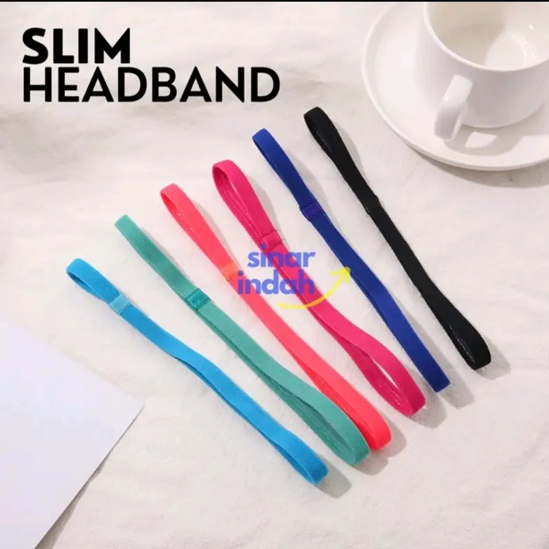 Mini HairBand Sport Anti Slip Sport Headband ikat Kepala Olahraga Yoga Unisex Bandana 3