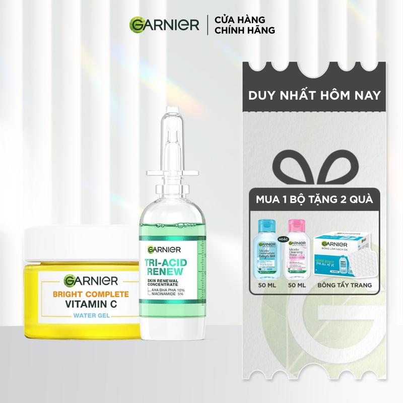 Bộ đôi serum Thế hệ mới giúp da láng mịn và kem dưỡng ẩm Water Gel mỏng nhẹ 20ml x 50ml