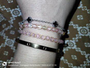 Product Review of Angel Clover Bracelet In Pink & Black Anti Karat Stainless Gelang | evyjewels x crushonyou from R**a R**a 1