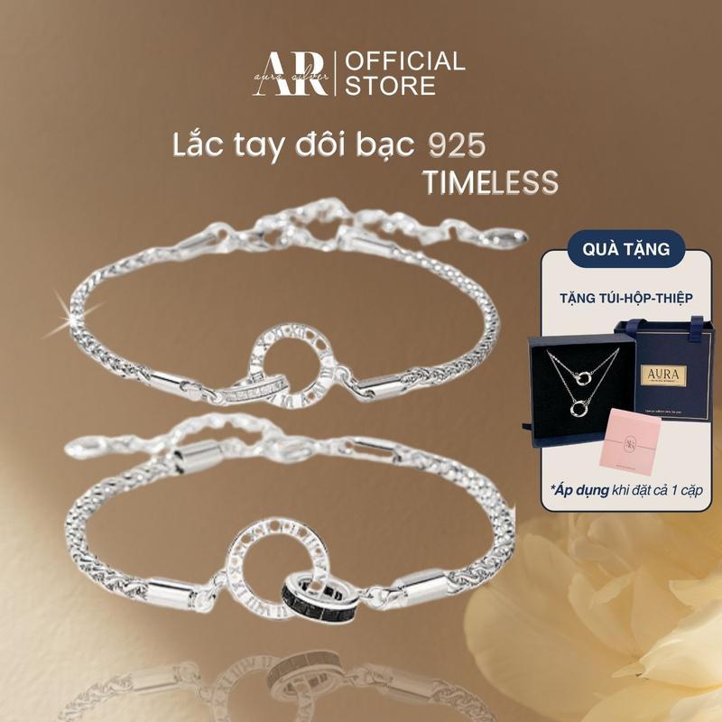 Vòng tay đôi nam nữ Timeless bạc 925 lắc tay cặp tình yêu Aura Silver-LD13