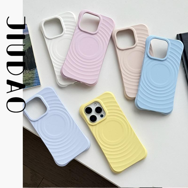 Họa tiết sóng phù hợp cho ốp điện thoại iPhone 17 Pro, ốp silicone cho iPhone 16 Pro Max, ốp màu trơn cho iPhone 16/15, chống rơi vỡ, ốp mềm dạng sáp cho iPhone 13, thân thiện với da cho iPhone 16e/18